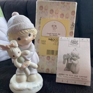 Vintage Precious Moments 1991 Good Friends Are For Always Figurine 524123 BOX